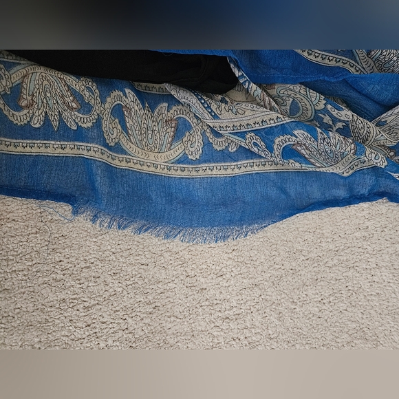 SHE'S COOL Blue Paisley Spaghetti Strap Maxi Dress | SZ M - Picture 10 of 10